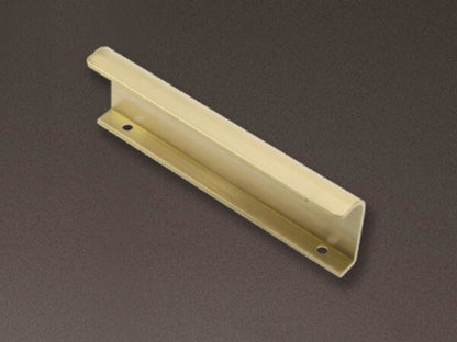 Brass Tab Edge Drawer Pull -  Brushed Gold