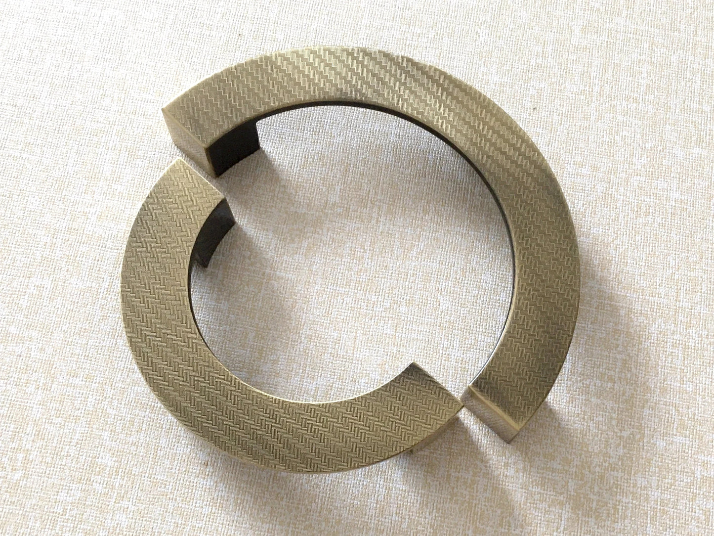 3.75" 5" Textured Half Circle Moon Cabinet Pull Handles, Gold Bronze, 96 128 mm Holes
