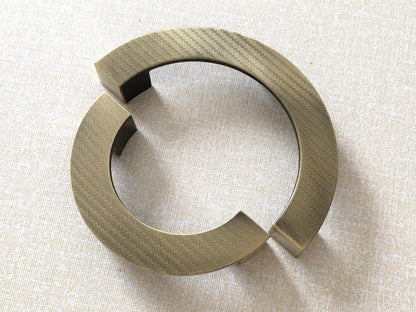 3.75" 5" Textured Half Circle Moon Cabinet Pull Handles, Gold Bronze, 96 128 mm Holes