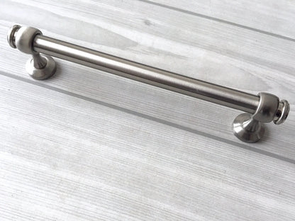 Brushed Nickel Cabinet Bar Pulls - 3" to 12.5"