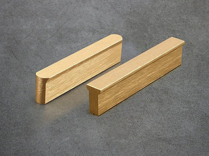 Mid Century Drawer Pulls, Brushed Gold Brass Cabinet Handles, Lynns Hardware
