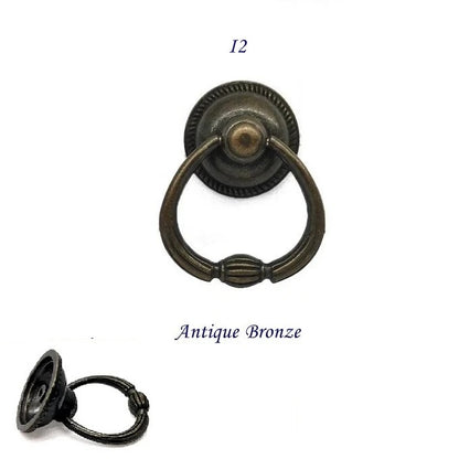 Drawer Knob Vintage Look Antique Bronze Drop Cabinet Pull Hardware