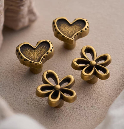 Contemporary Antique Bronze Drawer Knobs, Solid Brass, Decorative Kitchen Cabinet Hardware