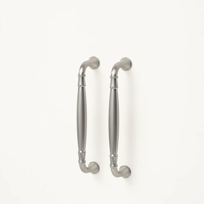 Brushed Nickel Cabinet D Handle | Round Knob | Gingko Drop Pull