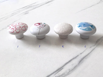 Ceramic Drawer Knobs, Kitchen Cabinet Pulls Hardware, Flower Bird Colorful