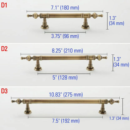 Antique Bronze European Brass Cabinet Pull - MCM Hardware