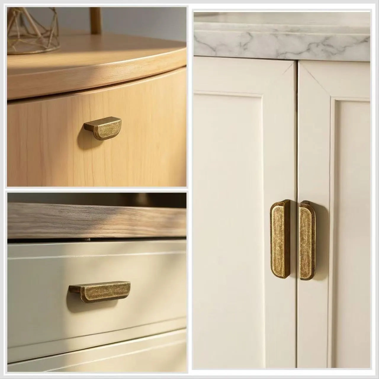 1.25" 3.75" 6.25" Antique Bronze Cabinet Pull - Retro Rustic Style