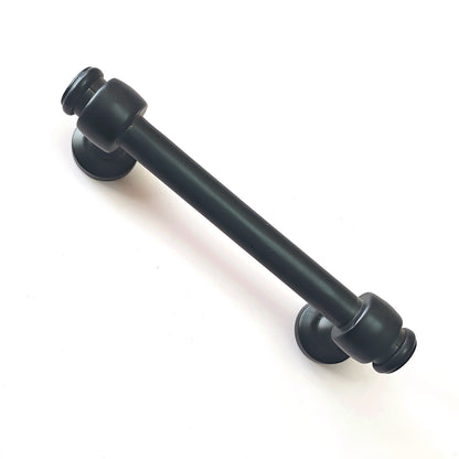 3" 3.5" 6" Black Cabinet Bar Handle & Cup Drawer Pull - LynnsHardware