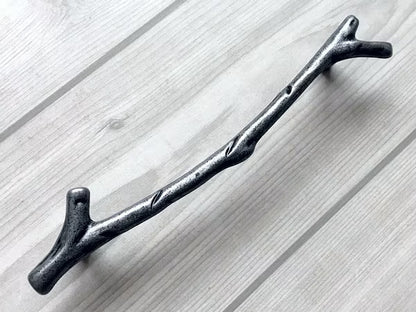 Branches Drawer Knob & Cabinet Pull, Black / Antique Pewter, 3.75" 5" C-C