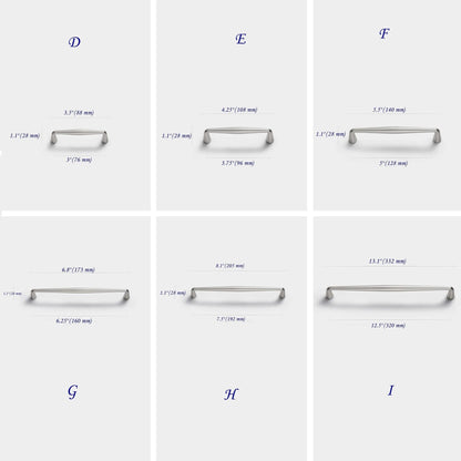 Nickel Drawer Pull Handles, Modern Minimalism Kitchen Cabinet Hardware