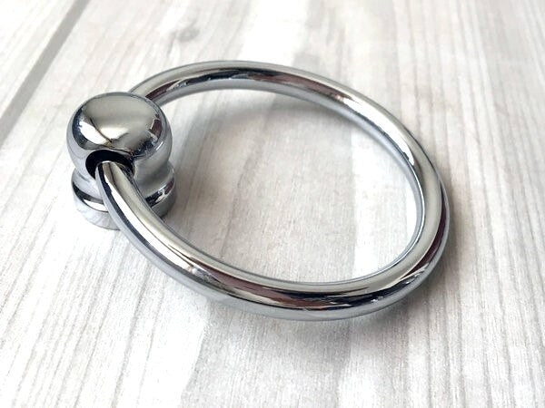 Polished Chrome Drop Ring Drawer Pulls - LynnsHardware