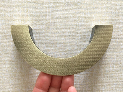 3.75" 5" Textured Half Circle Moon Cabinet Pull Handles, Gold Bronze, 96 128 mm Holes