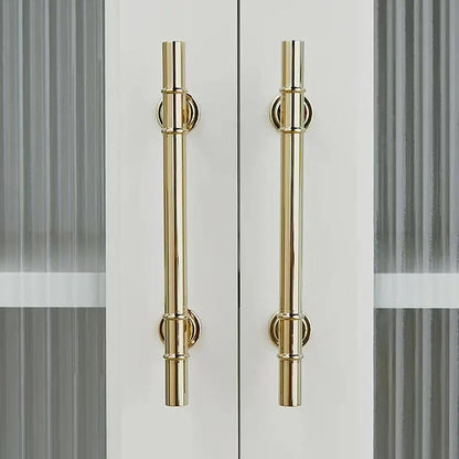 3.75" 5" Polished Gold Brass Cabinet Bar Handle, T Shaped Drawer Knob, Scandi Vanity Pull
