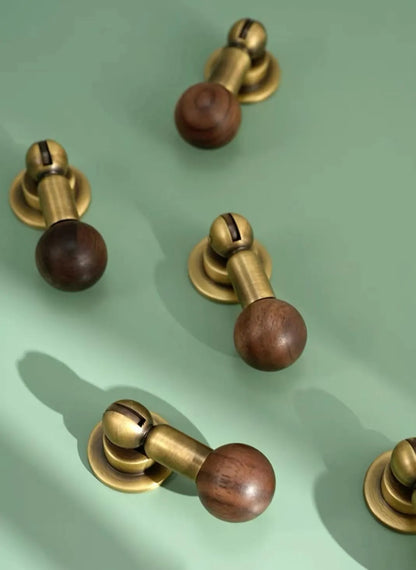 Walnut Solid Brass Pendant Drawer Pull, Drop Cabinet Knobs, Polished Chrome, Antique Bronze