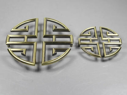 Oriental Drawer Pull Handles, Half Circle, Antique Bronze, Vintage style Kitchen Hardware
