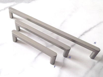 Minimalist Nickel Cabinet Handles, Cup Drawer Pulls, Kitchen Hardware