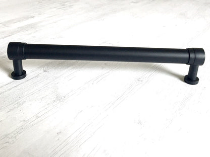 7 Inch Black Cabinet Pulls Dresser Drawer Handles Lynns Hardware 178 mm