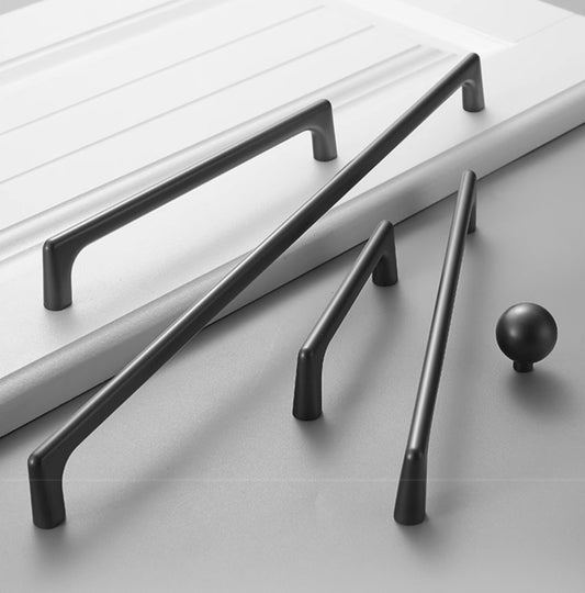 Black Cabinet Pulls and Knobs, Minimalism Kitchen Hardware