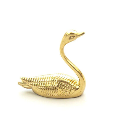 Swan Brass Knobs, Polished Gold, Cabinet Hardware