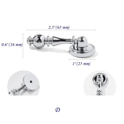 Brass Cabinet Pull Handles, Polished Chrome, Contemporary Kitchen Hardware