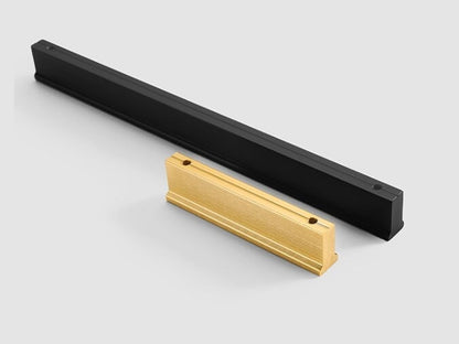 Mid Century Drawer Pulls, Cabinet Handles,  Brushed Gold Brass, Matte Black