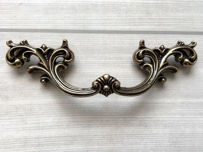 French Provincial Drawer Pull Antique Bronze - 2-3/8" 2.5" 3.75" - LynnsHardware