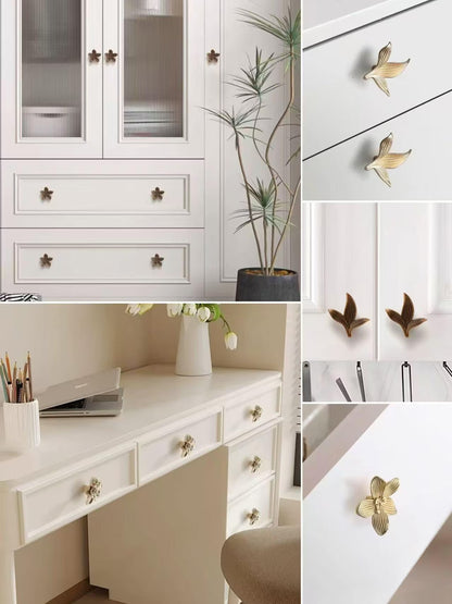 Flower Cabinet Knob, Petal Drawer Pull, Decorative Kitchen Hardware