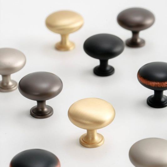 Round Cabinet Knobs, Drawer Pulls, Gold Nickel Black Gray, Kitchen Hardware