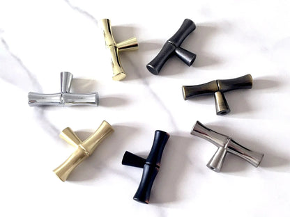 Bamboo Knobs Cabinet Drawer Pulls Bronze Gold Pewter Oil Rubbed Bronze