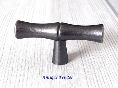 Bamboo Knobs Cabinet Drawer Pulls Bronze Gold Pewter Oil Rubbed Bronze