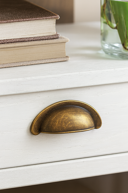 2-3/4" Antique Bronze Cup Drawer Pull Cabinet Knob 2.75 Inch 70 mm Centers