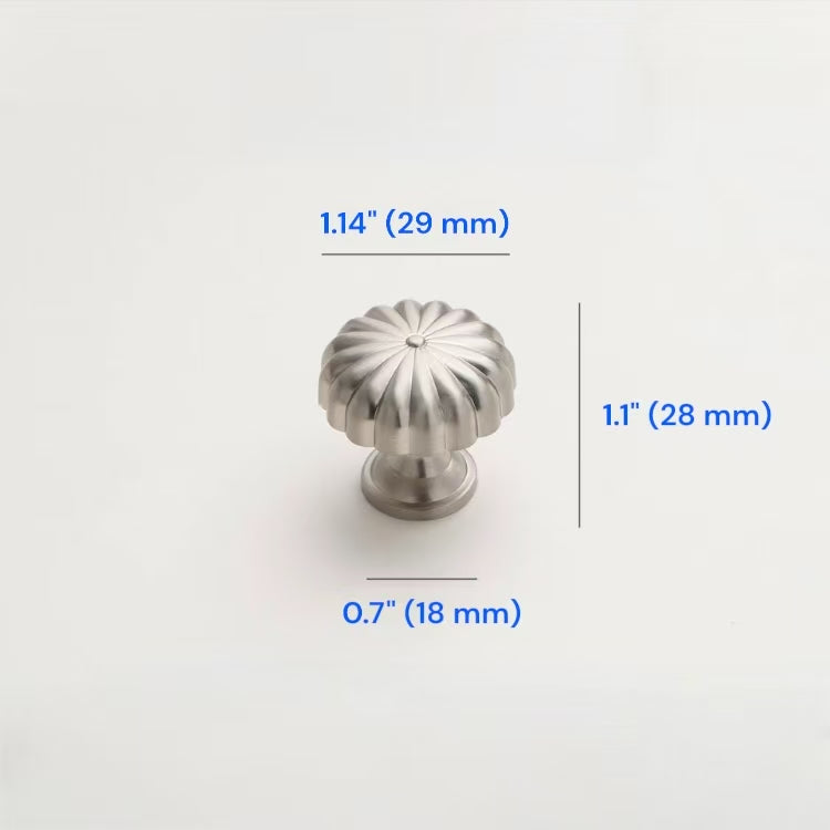 Brushed Nickel Cabinet Knobs, Zinc Alloy, Modern Drawer Pulls
