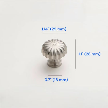 Brushed Nickel Cabinet Knobs, Zinc Alloy, Modern Drawer Pulls