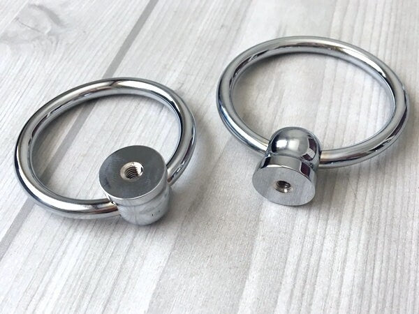Polished Chrome Drop Ring Drawer Pulls - LynnsHardware