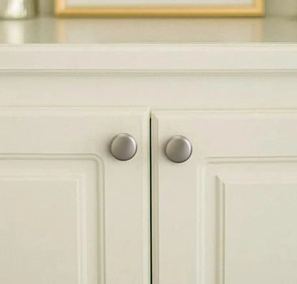 Solid Brass Round Cabinet Knob with Backplate Brushed Gold Nickel Silver Antique Bronze