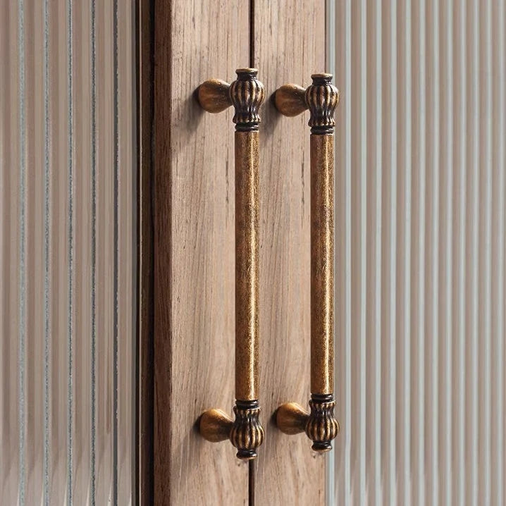 3.75" 5" 7.5" Antique Brass Cabinet Pulls, Mid Century MCM Kitchen Hardware