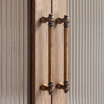 3.75" 5" 7.5" Antique Brass Cabinet Pulls, Mid Century MCM Kitchen Hardware