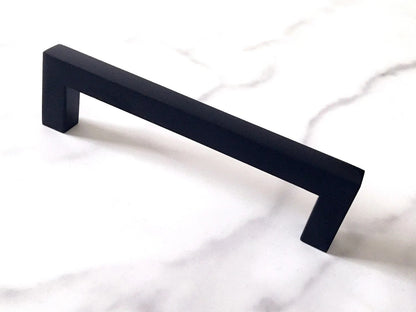 Black Cabinet Pulls Square Drawer Handles Kitchen Lynns Hardware