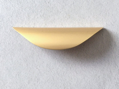 Gold Cup Drawer Pulls, Slim Cabinet Handle, Kitchen Hardware