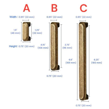 1.25" 3.75" 6.25" Antique Bronze Cabinet Pull - Retro Rustic Style
