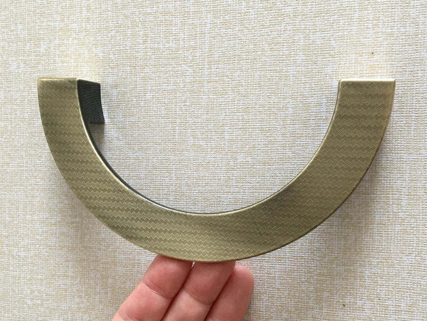 3.75" 5" Textured Half Circle Moon Cabinet Pull Handles, Gold Bronze, 96 128 mm Holes