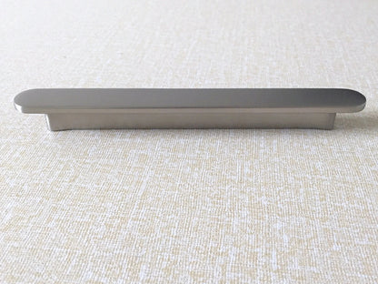 Modern Cabinet Handle, Half Circle Drawer Pull, Brushed Nickel Kitchen Hardware