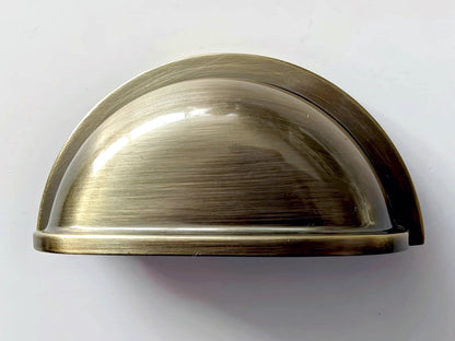 antique bronze drawer cup pull