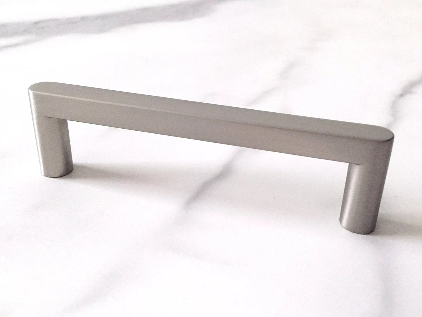 Minimalist Nickel Cabinet Handles, Cup Drawer Pulls, Kitchen Hardware