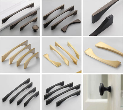 Brass Cabinet Handles, Black Gold Coffee Bronze, Drawer Pulls | Kitchen Hardware