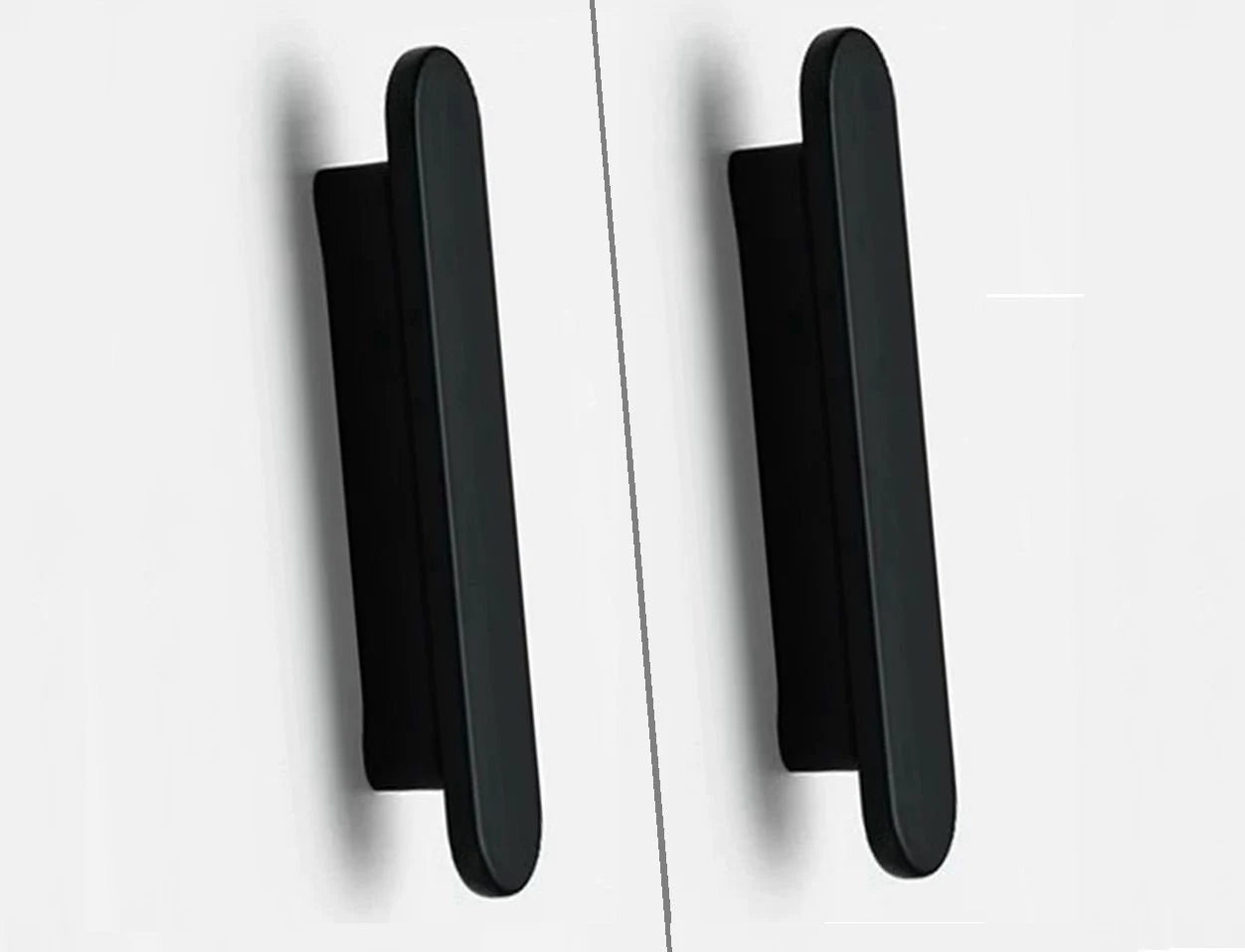 Matte Black Cabinet Handles, Half Moon Drawer Pulls, Kitchen Hardware
