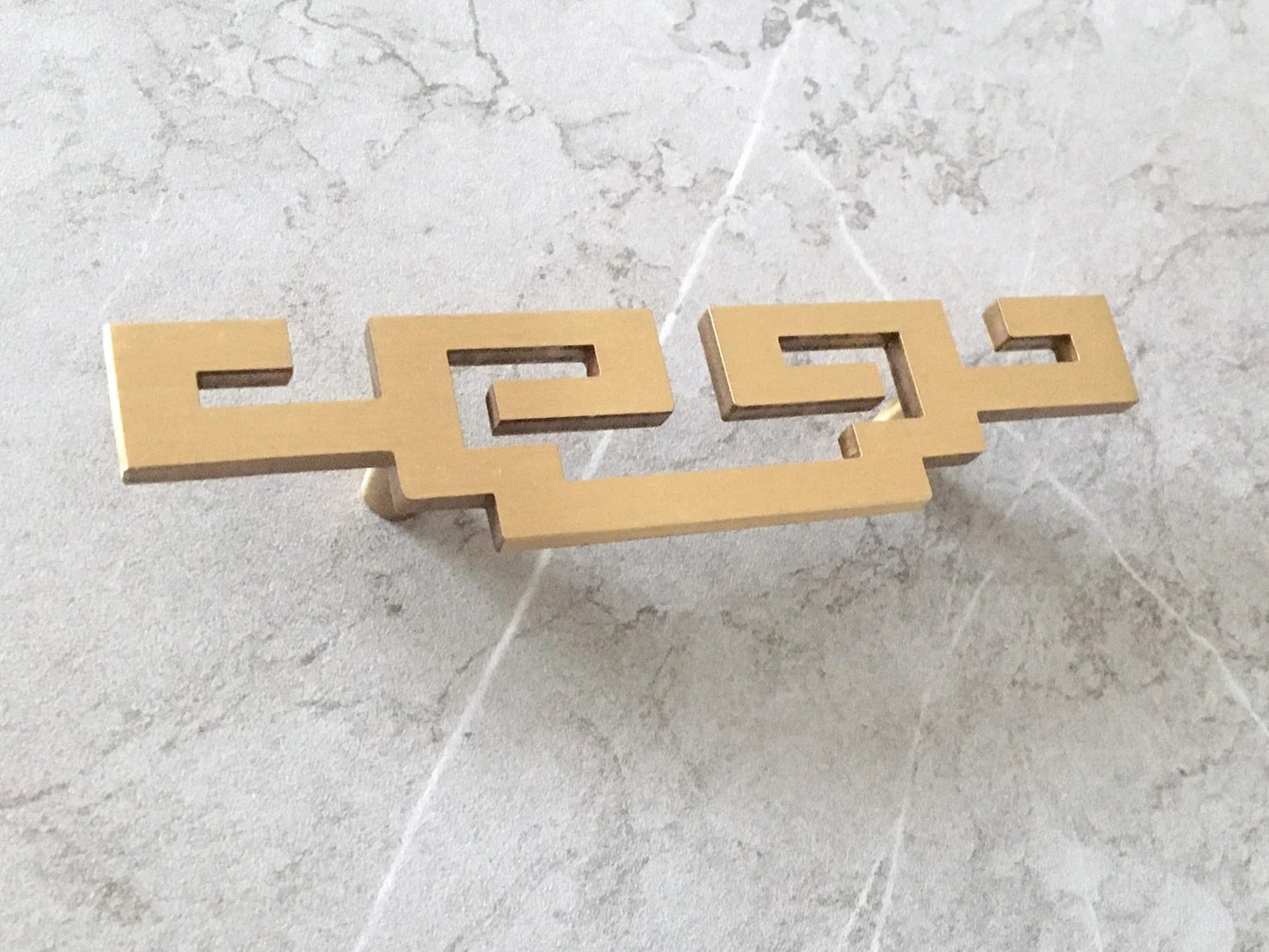 2" 2.75" Brass Greek Key Drawer Pull Handles - Oriental Style