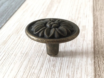 5.75" Vintage Style Bail Drawer Pull Handle Antique Bronze Black Drop Swing