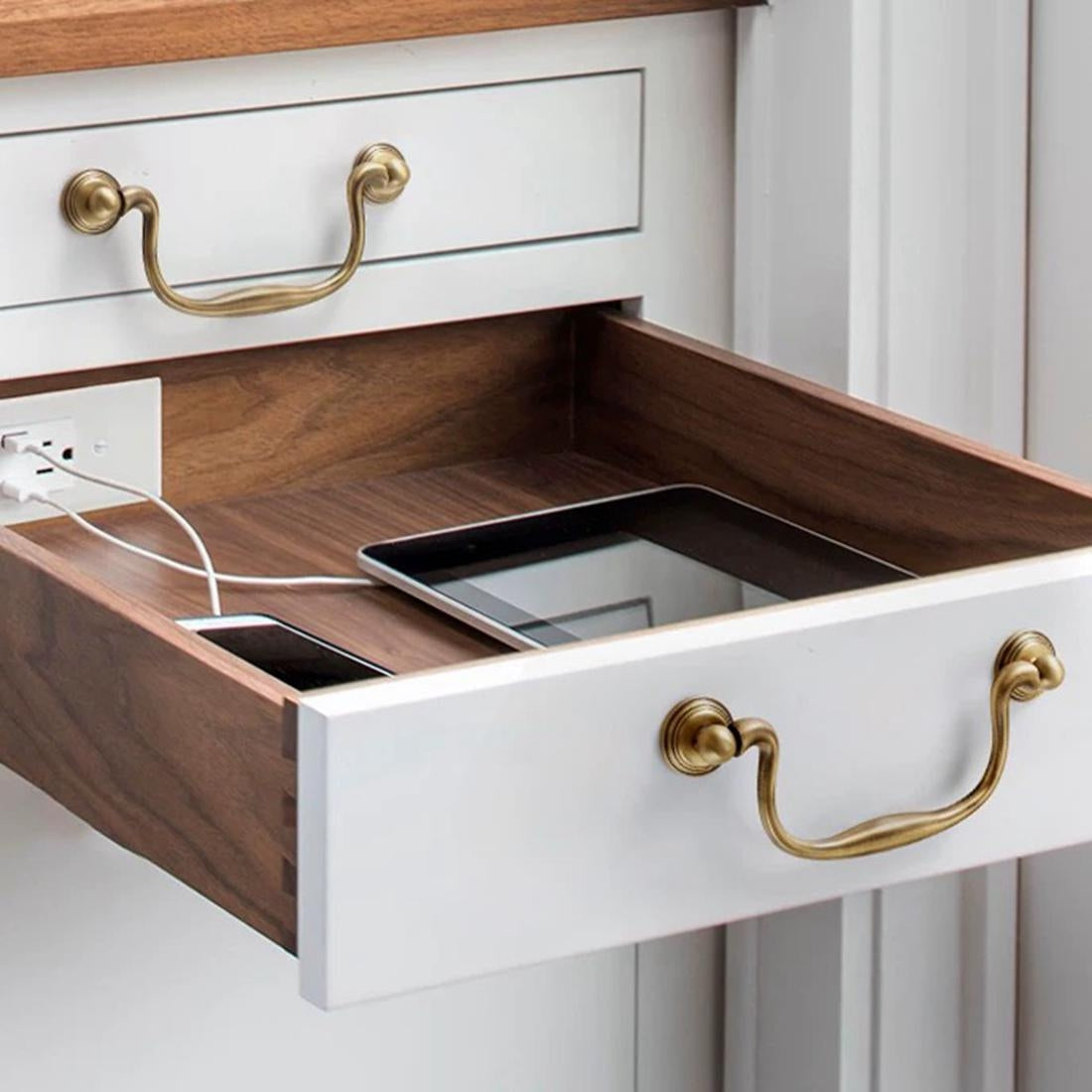 3.75" 5" Vintage Look Swan Neck Swing Bail Handle, Cabinet Drop Ring Pull, Antique Bronze