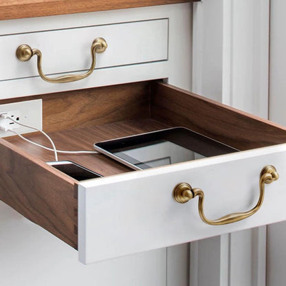 3.75" 5" Vintage Look Swan Neck Swing Bail Handle, Cabinet Drop Ring Pull, Antique Bronze